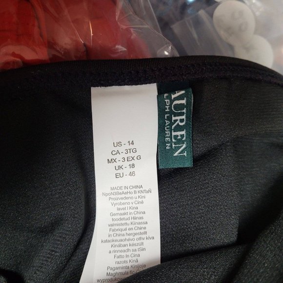 SALE 5/$25 Lauren Ralph Lauren Metallic Stripe Ring Hipster Bikini Swim Bottom - Picture 10 of 10
